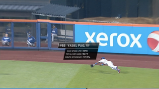 Watch How MLB's Crazy Tracking System Saw Yasiel Puig's Diving Catch
